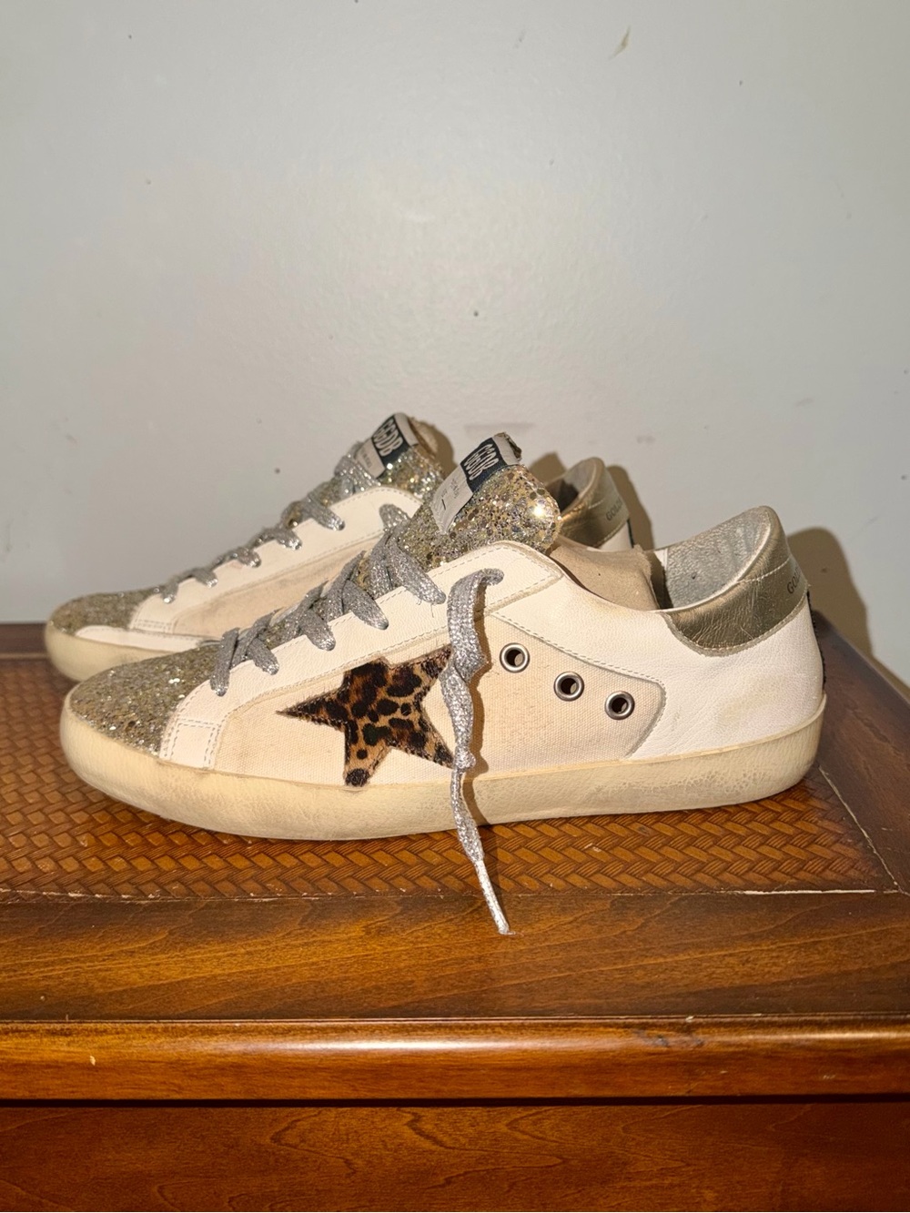 Golden Goose Super-Star Glitter Sneakers - Picture 3 of 9